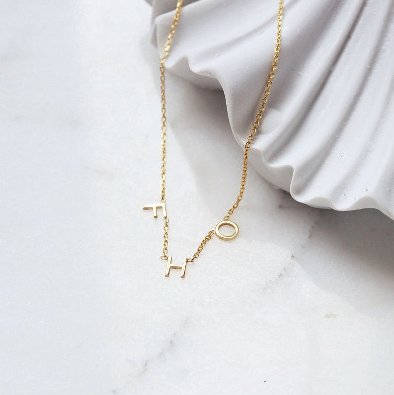 Spaced Letter Name Necklace