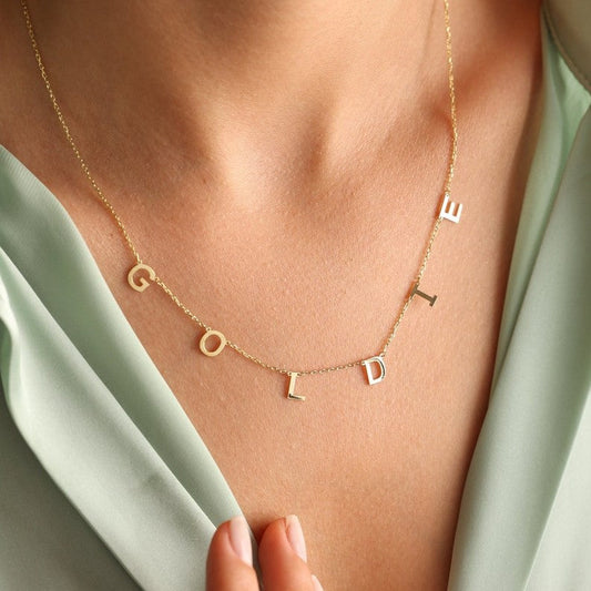 Spaced Letter Name Necklace