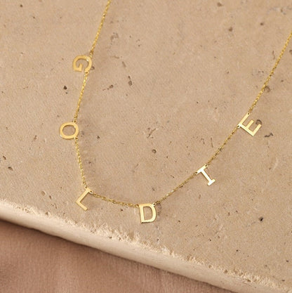 Spaced Letter Name Necklace