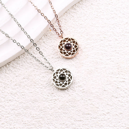 Mandala Photo Necklace