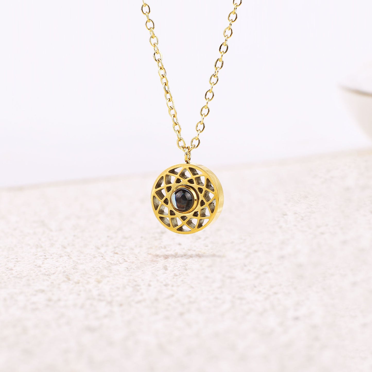 Mandala Photo Necklace