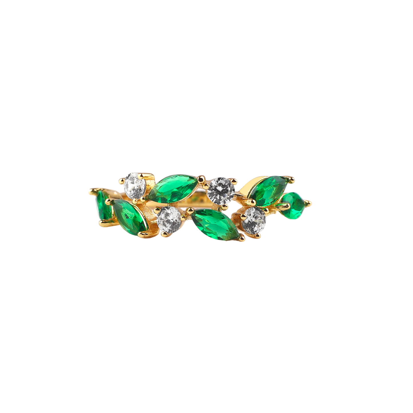 Marquis Gemstone New Leaf Ring