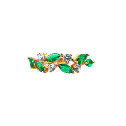 Marquis Gemstone New Leaf Ring