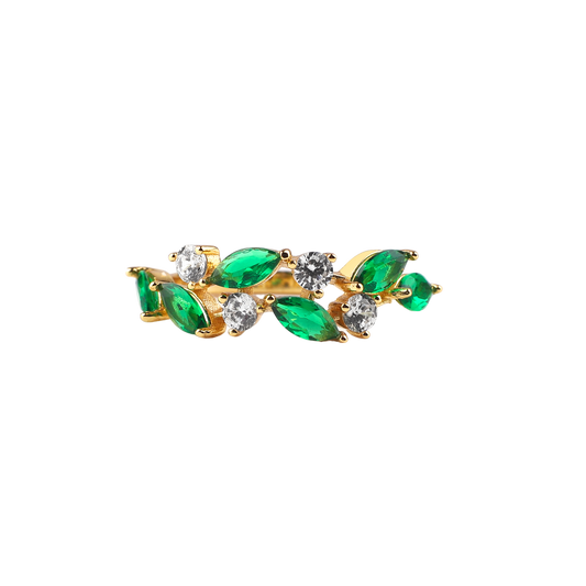 Marquis Gemstone New Leaf Ring