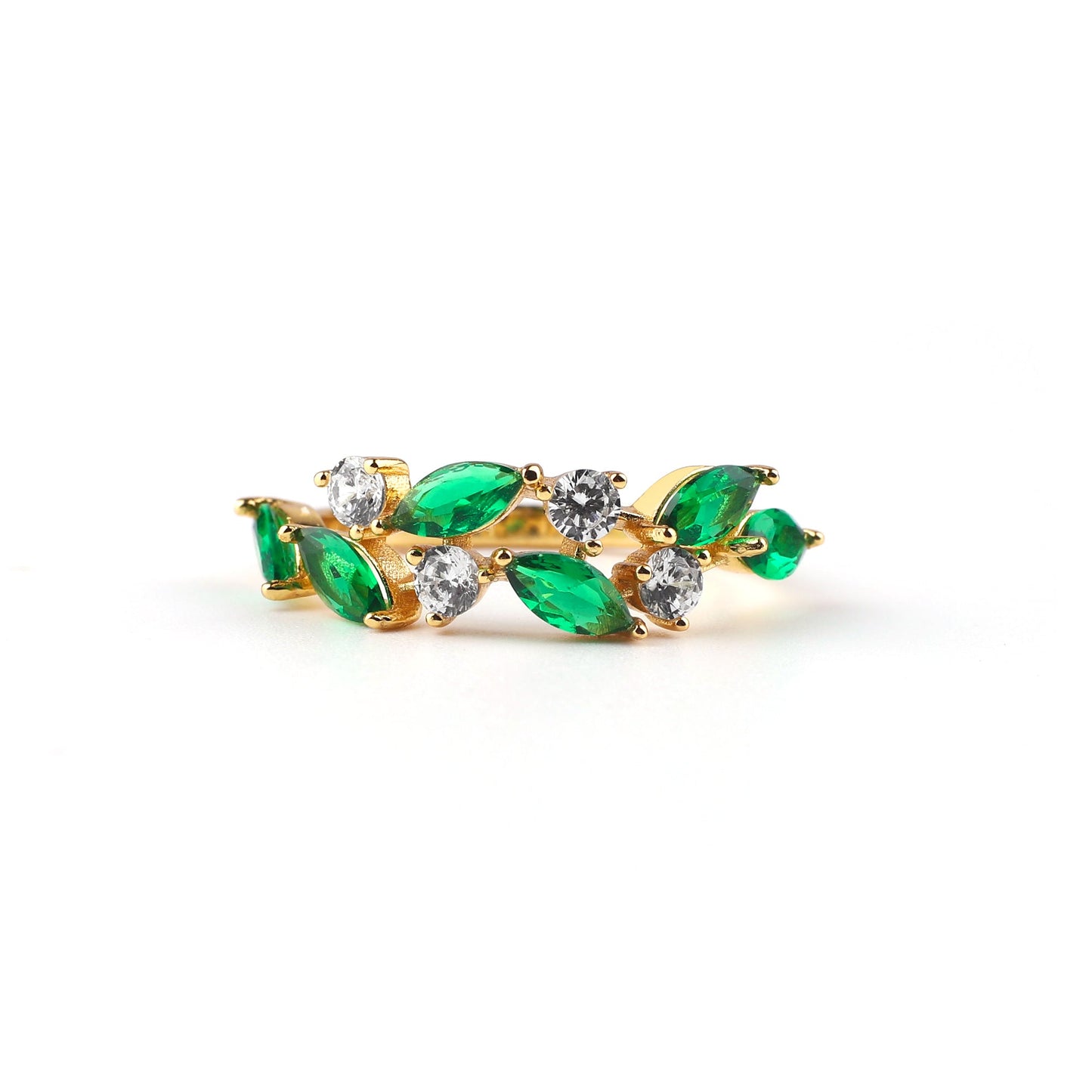 Marquis Gemstone New Leaf Ring