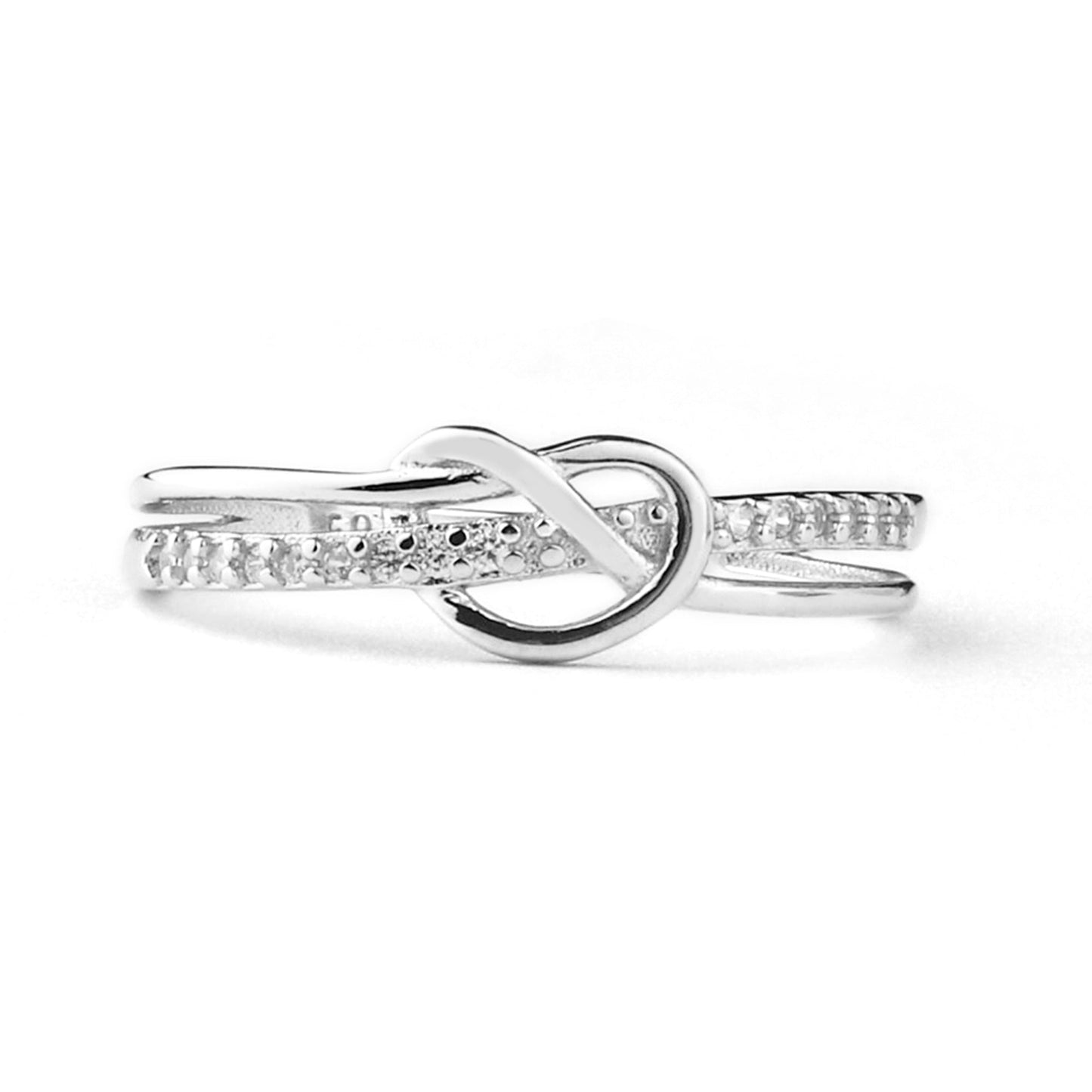 Mother & Daughter Bond Double Band Knot Ring