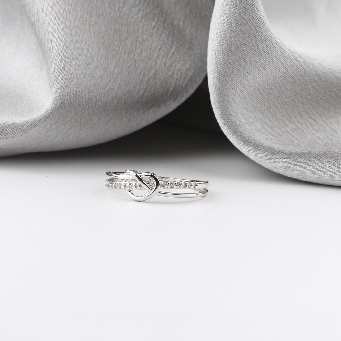 Mother & Daughter Bond Double Band Knot Ring