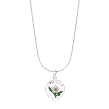 Pressed Birth Flower Necklace