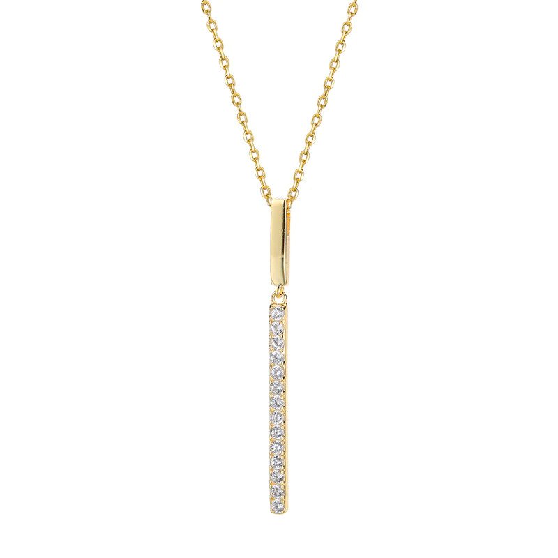 Pavé Strip Pendant Necklace