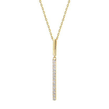 Pavé Strip Pendant Necklace