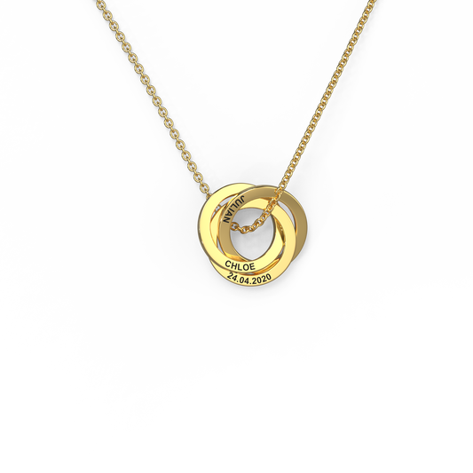 Personalized Linked Circle Necklace