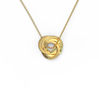 Personalized Linked Circle Necklace