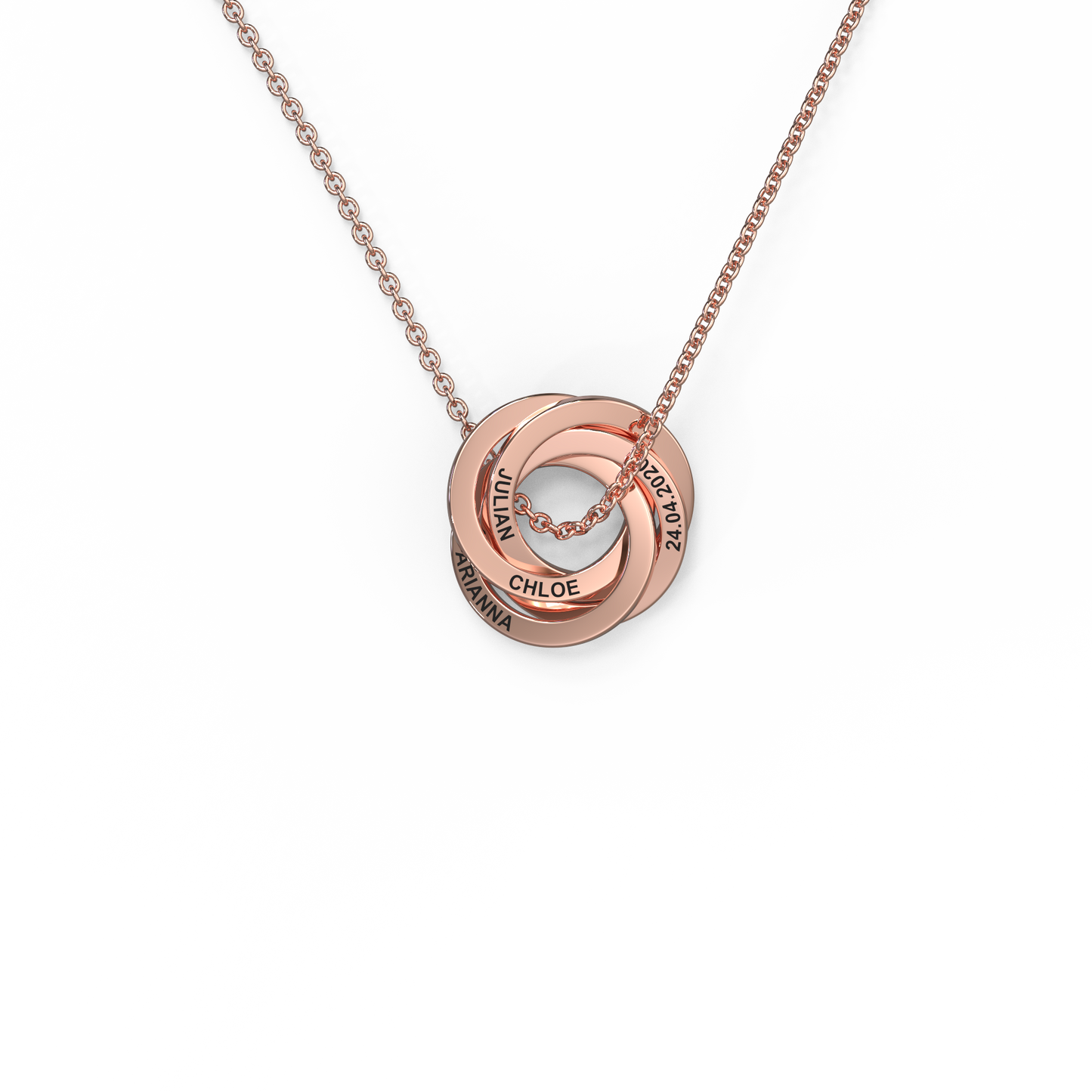 Personalized Linked Circle Necklace