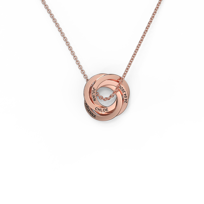 Personalized Linked Circle Necklace