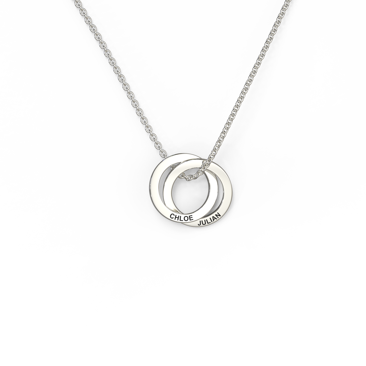 Personalized Linked Circle Necklace