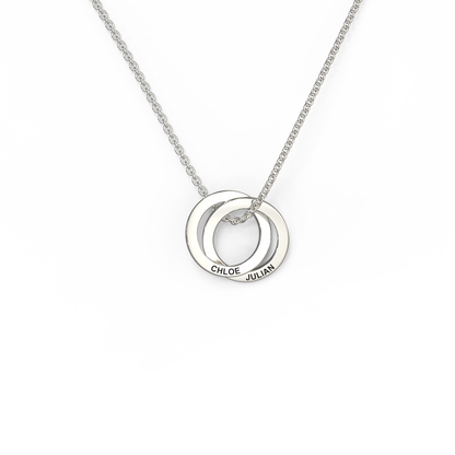 Personalized Linked Circle Necklace