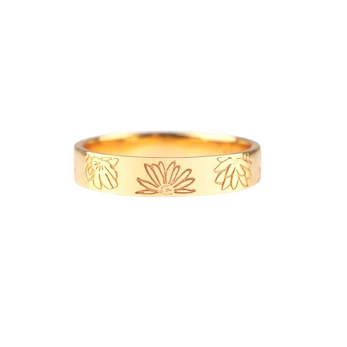 Stamped Flower Band