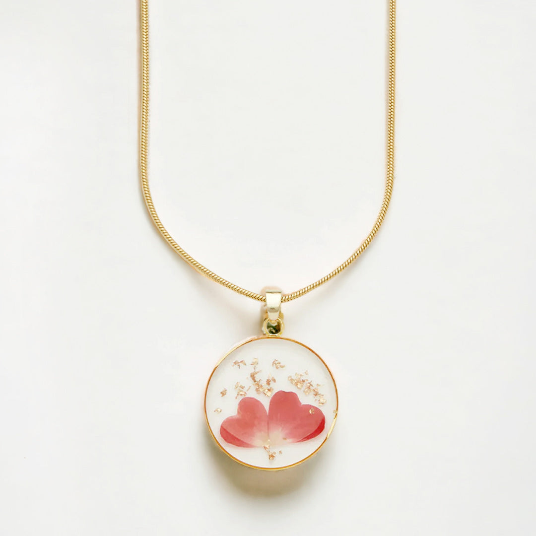 Pressed Birth Flower Necklace