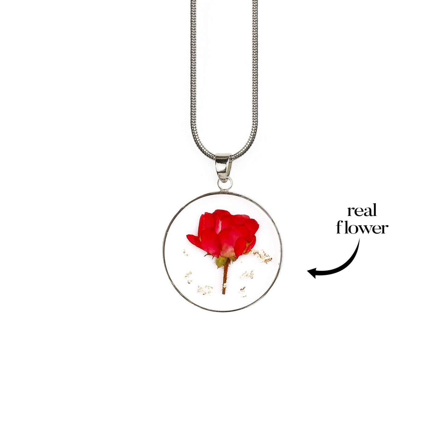 Pressed Birth Flower Necklace