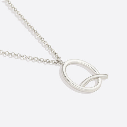 Flow Script Initial Necklace