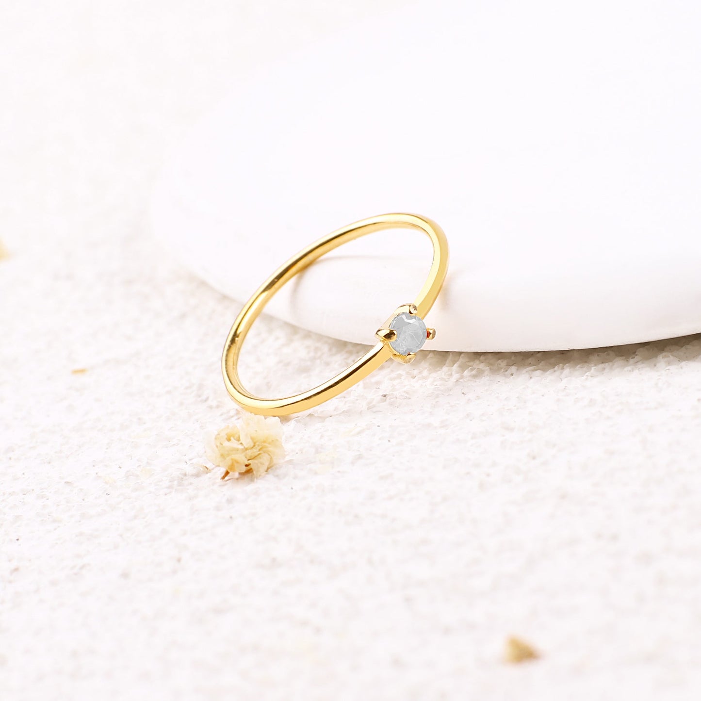 Super Dainty Birthstone Stacking Ring