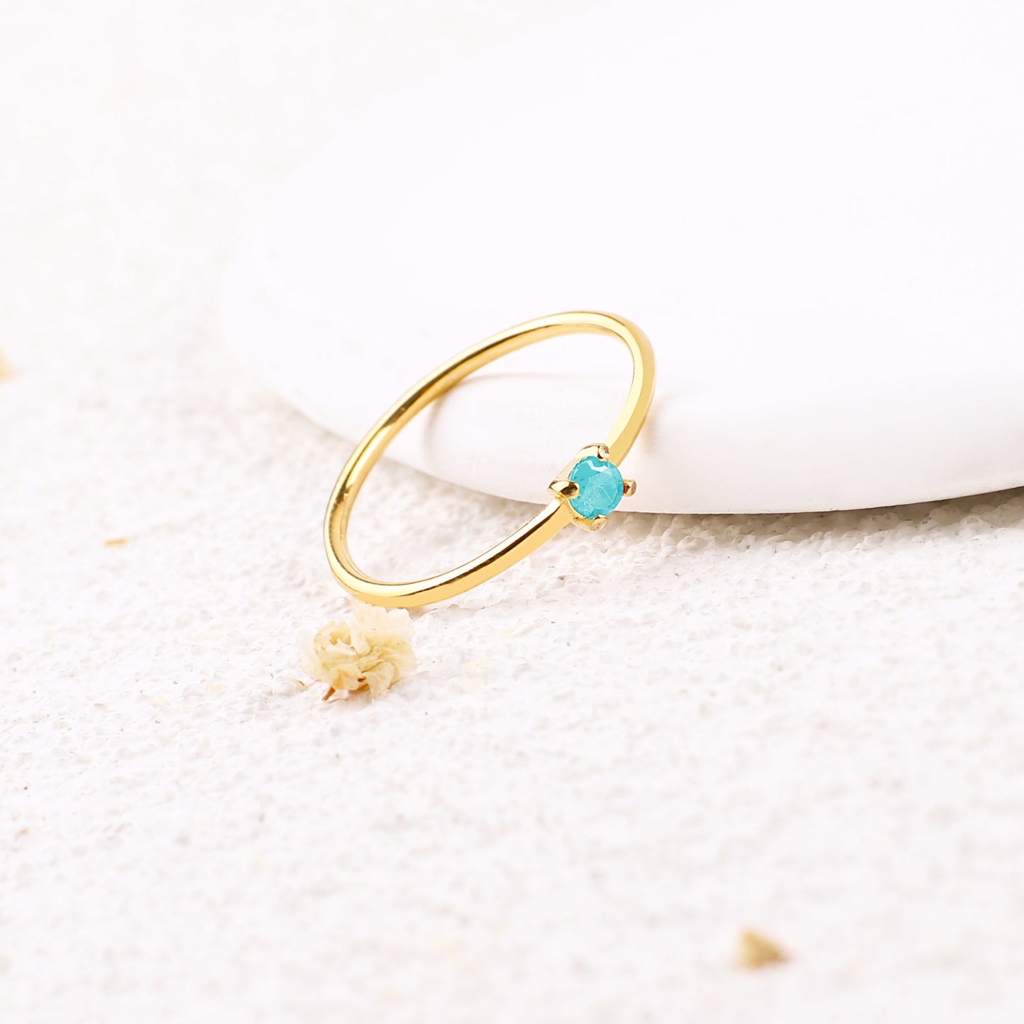 Super Dainty Birthstone Stacking Ring