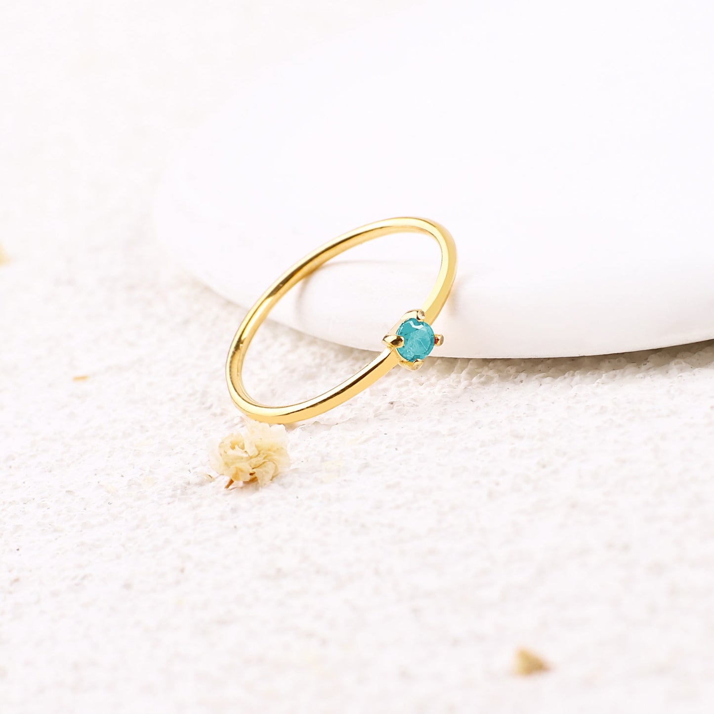 Super Dainty Birthstone Stacking Ring