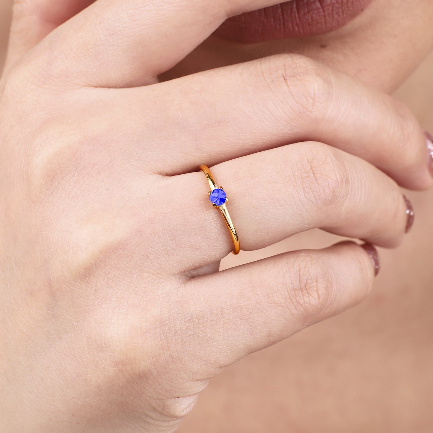 Super Dainty Birthstone Stacking Ring