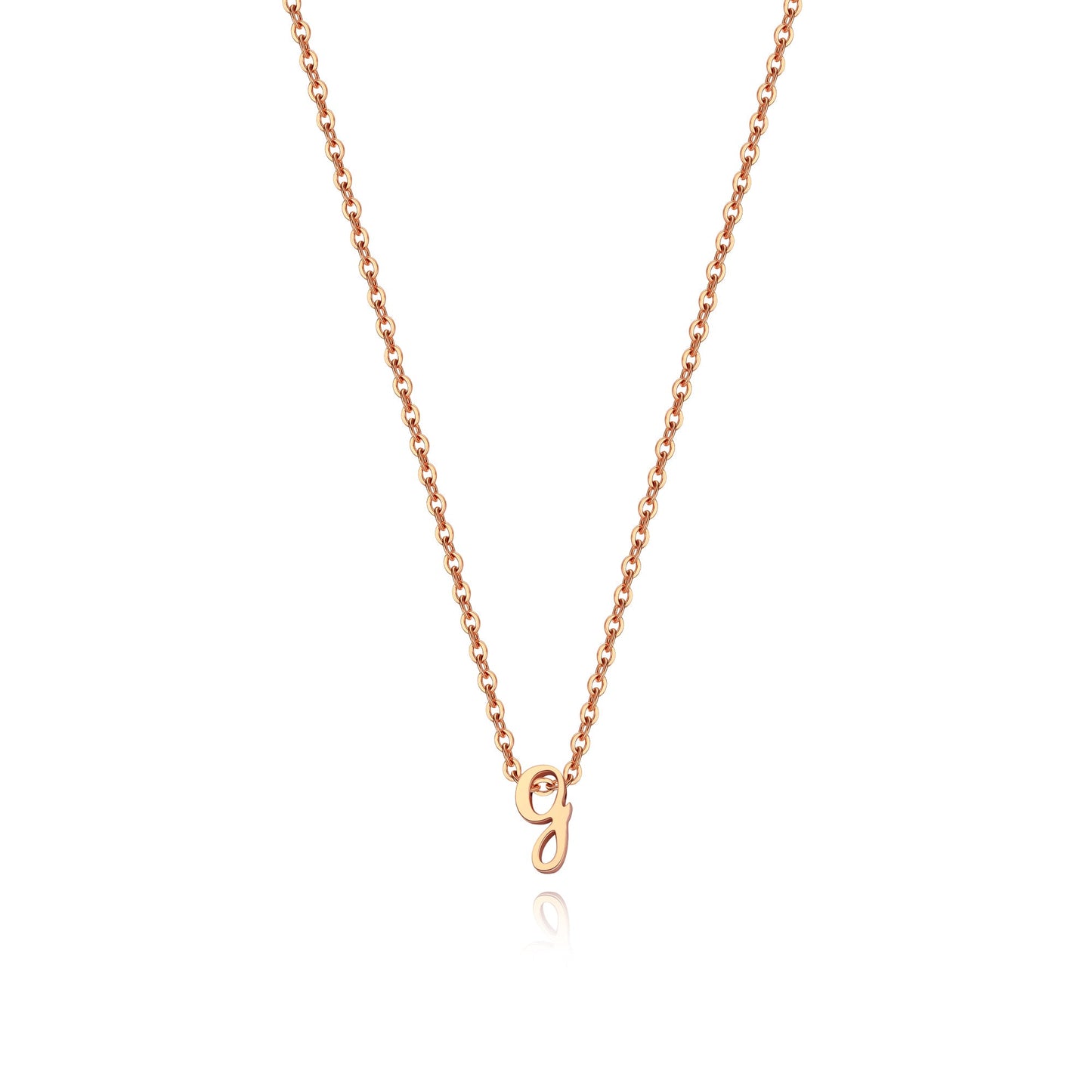 Tiny Initial Script Necklace