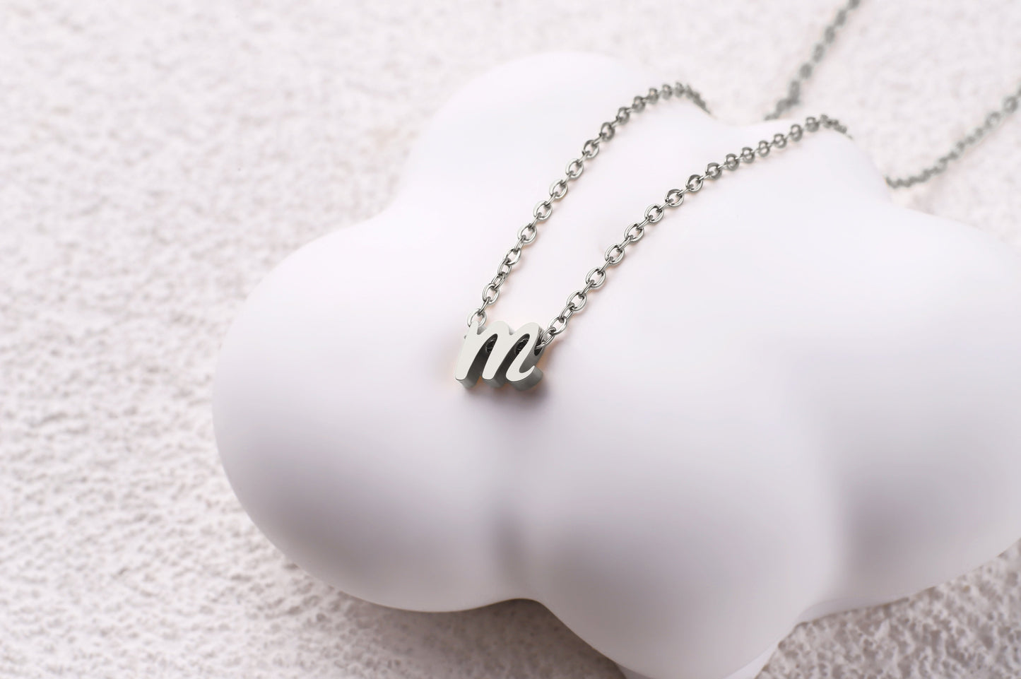 Tiny Initial Script Necklace