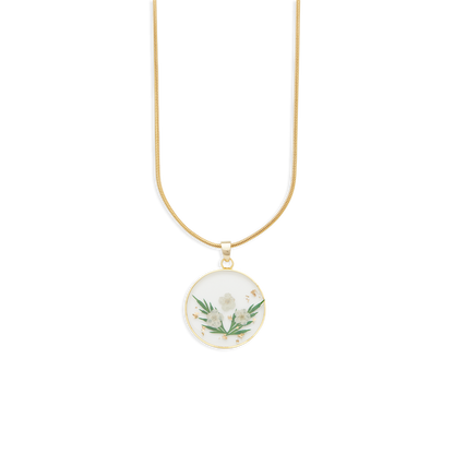 Pressed Birth Flower Necklace